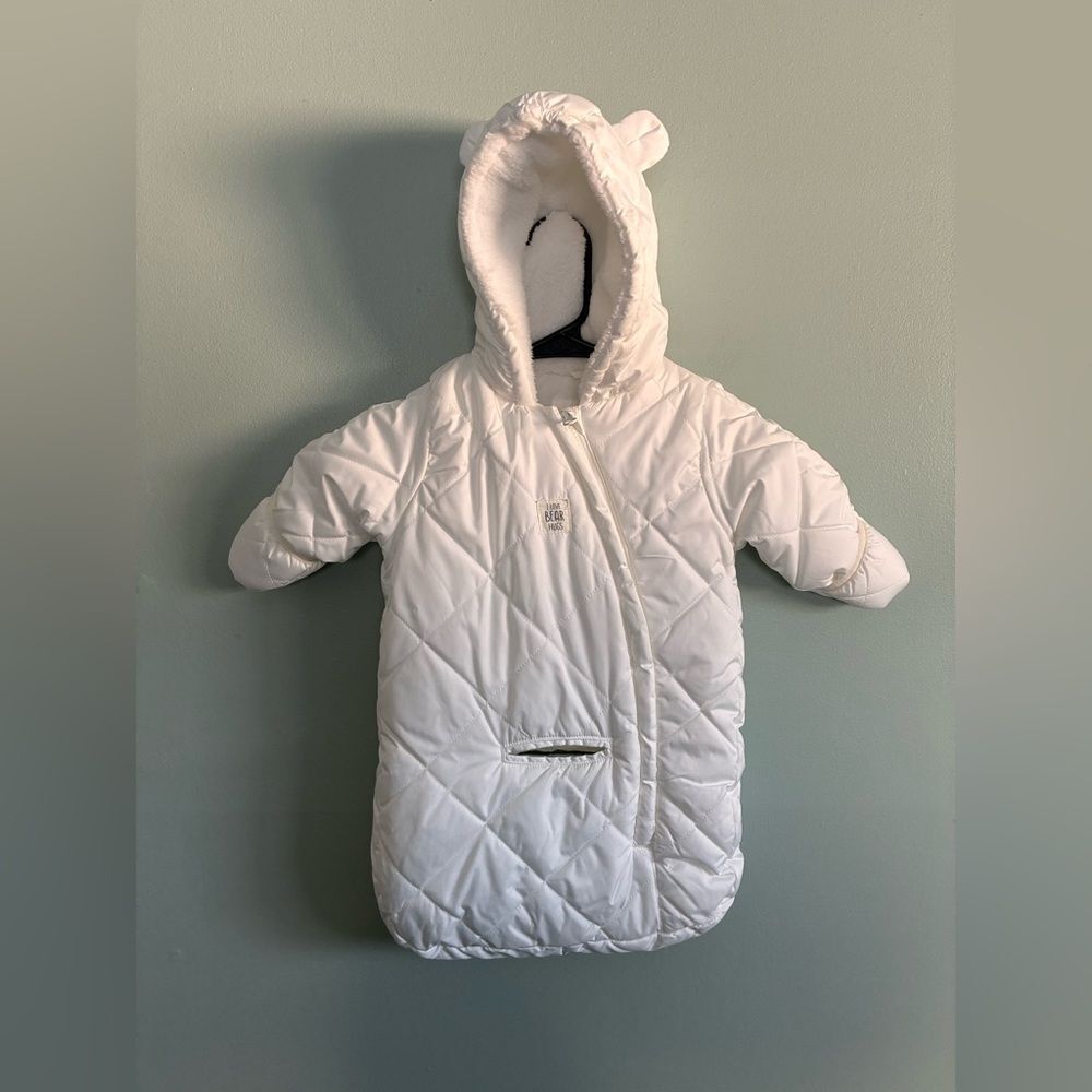 Carter's White Baby Bunting Winter One Piece Suit One Size Baby